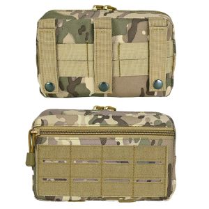 Packar Tactical Molle Admin Pouch Midjepåsar EDC Utility Pouch Outdoor Dump Drop Pouch Medical Väskor Telefon Militär kompakt jakt