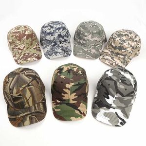 Caps de bola Banete de beisebol ajustável Tactical Summer SunSelfred Hat Camouflage Exército Militar Camo Airsoft Caça Campo Campo de Caminhões