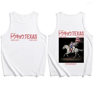 Tops da uomo Beyonce Cowboy Carter 2024 Shirts Vest Rap Hio Hop Music T-shirt Man Woman