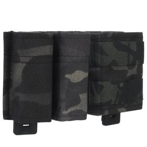 Packar Tactical Pistol Magazine Pouch Mag Bags Double Mag Hunting Airsoft Holder With Nylon Support Clip