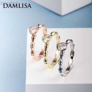 솔리테어 링 damlisa 4mm 0.3ct d 컬러 Moissanite 약혼 밴드 링 여성 925 스털링 실버 웨딩 솔리테어 링 도매 Anillos D240419