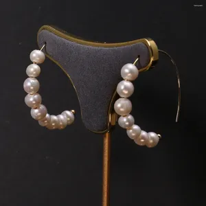 Orecchini per borchie naturale a forma di perle a forma di perle C-a forma di donna temperamento ragazza esagerato esagerato grande gioielli da festa alla moda