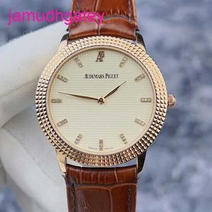 Lastest AP Wrist Watch Classic Series 15163OR White Plaid Dial With 18K Rose Gold Material Simple And Large Two Needle Manual Mechanical Warranty