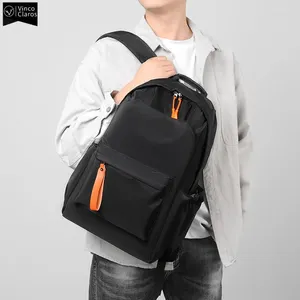 Backpack VC Men's Waterproof Lightweight Trend Designer For Man Book Bag Stylish 15.6" Laptop