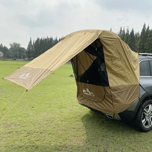 Палатка для автомобильного сундука солнечный дождь, защищенная от задней палатки, простой дом на машине для самостоятельного вождения тура для барбекю в походы