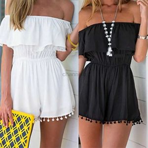 Basic Casual Dresses Hot Sales Women Fashion Summer Off Shoulder Elastic Waist Ruffles Dress Beach Party Wear 240419