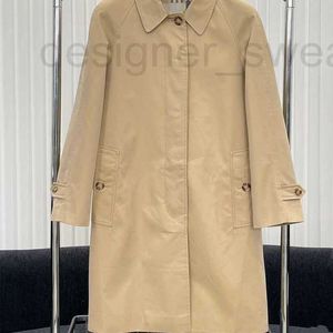 Women's Trench Coat Designer 2024 Spring Luxury European Goods Clean and Simple Single Breasted Camden Lightweight Windbreaker Abxl