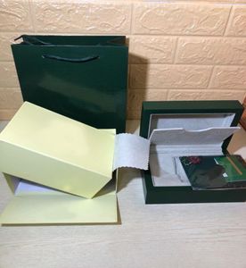 Fornecedor de fábrica Brand Green Brand Original Box Papers Gift Watches Boxes Card de bolsa de couro para 116610 116660 116710 116613 116500 assistir para caixas-31090469