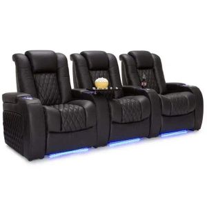 Dual Motors electric recliner massage chair theater living room Sofa functional genuine leather couch Cinema Double Power Seats