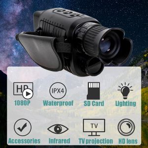 Telescopes Dispositivo de visão noturna HD Infravermelho 1080p Câmera digital Visão noturna Telescópio Dia e noite Dualse para caçar viagens