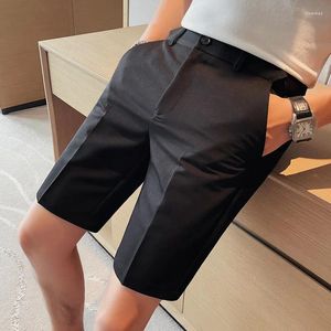 Men's Shorts Wysoko jakościowa moda Pants Men Letni biznes swobodny garnitur szczupty oddychający średnie spodnie nosić