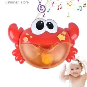 Sand Play Water Fun Crab Bath Toy Sing-Along Musical Bubble Maker for Kids Waterproof Musical Interactive Automatic Kids Toys For Badrum Fun Boys L416