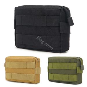 Packar män Tactical Molle Pouch Belt Midjepaket med liten påse Telefonficka Militär Fanny Pack Running Pouch Travel Camping Väskor Mjuka tillbaka