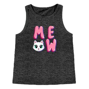 Liebe Cartoon süße Katze Baby Mew Regenbogenbrief Mode Frauen Sicherheit Tanktop Lose O Hals ärmellose Freizeit 240410