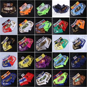 メンズショーツキッズメンメンズムエタイボクシングショーツMMA刺繍スポーツ戦いキックボクシングショートパンツサンダマーシャルアーツボックスT240419