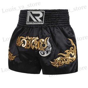 Men's Shorts Boxing Shorts Anti-friction High Elasticity Breathable Muay Thai Cord Design Kickboxing Shorts for Men Mma Sanda Training Pants T240419