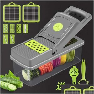 Aggiornamento della frutta di patate nuove cucina Chip Slicer Strumenti di verdure vegetali mtifunzionali grati di formaggio a pezzi