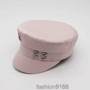 Berretti Arrivo Primavera Summer Caps Women Diamond of Letter Stain Sboy Cap Baker Boy Hat Visor 230606 3AYXM