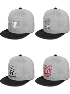 Логотип Radiohead Red Black Mens and Womens Snap Backflat Brimcap Baseball Cool Fitted Vintage Hats Music Tree Новые альбомы песни Logo7283161