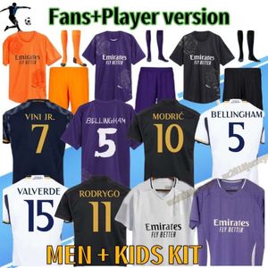 23 24 25 fans Player Soccer Rodrgo Jerseys Vini Jr Arda Guler Mbappe Football Shirt Kids Camiseta de Futbol Bellingham 2023 Real Madrids Y3