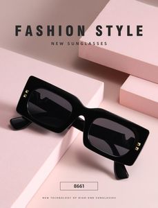 Солнцезащитные очки винтажные квадратные женщины дизайнер роскошной бренд V v Nail Shades Retro прямоугольник солнцезащитные очки для женской моды