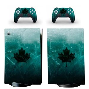 Joysticks Green Leaf Weed PS5 Digital Edition Skin Sticker Decal Cover för PlayStation 5 Console och 2 Controllers PS5 Skin Sticker Vinyl