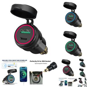 GPS GPS USB C Snabbladdning Adapter Motorcykel Hella din Plug Socket Power för R1200GS R1250GS F800GS R1250 GS R1200RT TIGER 800 900 GPS GPS GPS