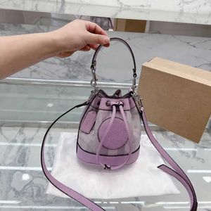 Designer DrawString Bag Top Handle Luxury Womens Men Leather Handbag Tote Shoulder Fashion Buckets Purse Crossbody Unisex Bags 230301