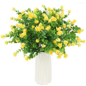 Decorative Flowers Artificial Flower Simulation Milan Grass Plastic Money Eucalyptus Leaves Silk Bouquet Home Wedding Decoration Accessories