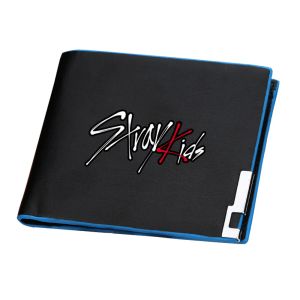 Plånböcker Stray Kids Korean Women Short Wallet Kpop Boys Money Bags Pu Leather Purses Cartoon ID Card Holder Hyunjin Men Coins Clutch