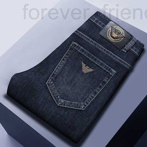 Men's Jeans designer 2023 Autumn/Winter New Elastic for Straight Goods High end Brand Denim Cotton Pants HBJQ