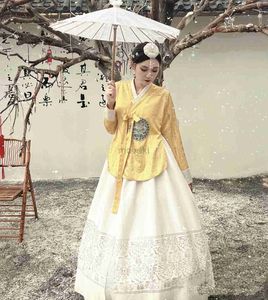 Odzież etniczna Korea Południowa Hanbok Yanji Miss Custom Nowy wysokiej klasy południowokoreańska księżniczka Style eksplozji narodowej sukienki D240419