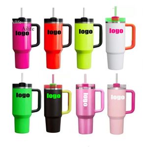 Ship From USA 1:1 LOGO Winter Pink Limited Edition H2.0 Cosmo Starbacks Co-Branded Parade TUMBLER mugs Valentine's Day Gift Target Red water bottles GG0219