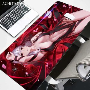 Muskuddar handled vilar söt katt tass mus pad anime stor muspad xxl pc gamer kawaii bärbar dator tangentbord skrivbord mat dator spel mausepad kontor matta y240419