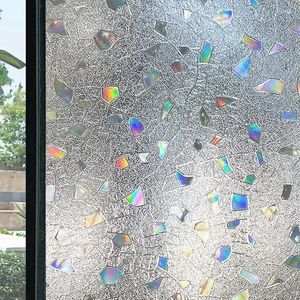 Window Stickers 3D Stained Glass Laser Film Windows Sticker Privacy Decorative Badrum Hem Static Cling Decor