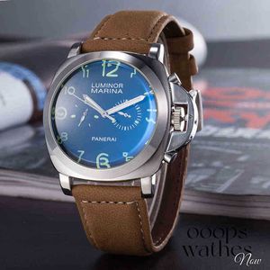 Original Panerais Titta på digital Dial Mechanical Movement Leather Strap Business Men's Wrist Waterproof Heruples rostfritt stål Automatisk högkvalitativ