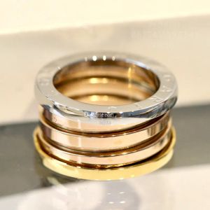 Ringar 18K Gold Plated Designer Ring for Women and Men, Classic Style Luxury Anniversary Band, Silver Gold, US Size 512