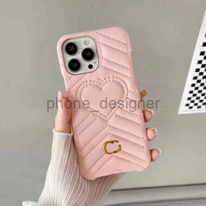 Designer Phone Cases For Iphone 16 15 14 Pro Max Plus 13 12 11 Leather Mobile Phonecase Luxury Gold G Letters Fashion Heart Cover Case 10 Colors