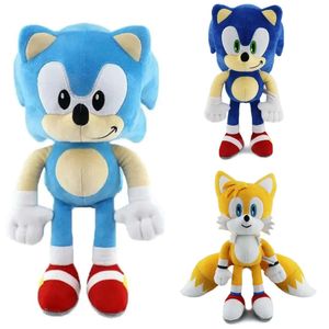 Super 30CM Sonic Plush Toy the Hedgehog Amy Rose Knuckles Tails Cute Cartoon Soft Stuffed Doll Birthday Gift for Children