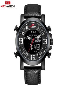 KT Top Brand Watch Men Men Leather Band Защитные часы Mens Luxury Brand Quartz Watch Clock Chroongrag