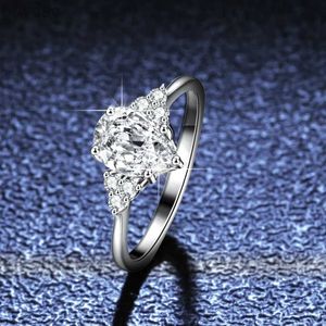 Solitaire Ring Luxury PT950 Platinum Ring 1.5CT Gemstone Diamonds Moissanite Rings for Women Matching Wedding Band Stackable Rings Jewelry d240419
