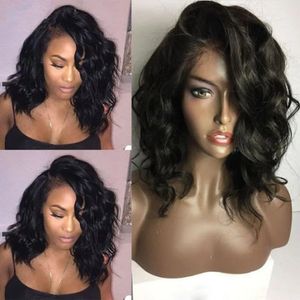 Afrikansk hög temperatur Silk Black Chemical Fiber Hårtäck Svart sidodel Små lockiga vågor Uppgradering Kort Curly Wig Woman 240407