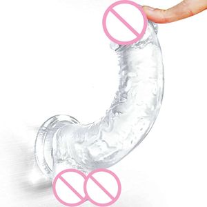 Gelatina realistica dildo soft artificial dildos anale penis ad aspirazione forte tazza per adulti giocattoli sexy per donna strapon masturbazione femminile