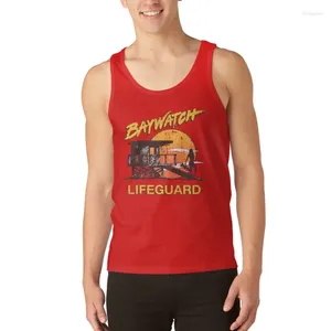 Tops da uomo Tops Baywatch LifeGuard Sunset 1989 Top Gym Clothes for Man T-Shirts Men