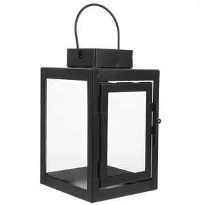 Candle Holders Outdoor Decor Simple Metal Holder Lantern Candlestick Desktop Retro Wedding