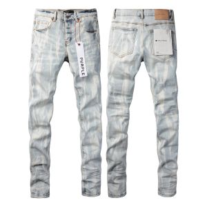 Calça de jeans de jeans de grife masculino calça rasgada de calça raspada de hip hop de rua de rua bordado de motocicleta