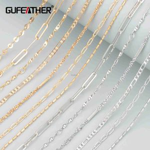 Pendanthalsband Gufeather C154Diy ChainPass Reachnickel Free18K Gold Rhodium PlatedCopperCharmdiy Armband NecklaceJewelry Making3M/Lot 240419