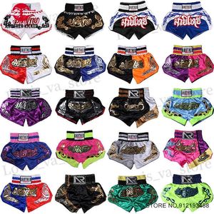 Shorts maschile Muay Thai Shorts di alta qualità Thailandia boxe pantaloncini da uomo femminile Grappling kickboxing combattono pantaloncini di arti marziali abbigliamento t240419