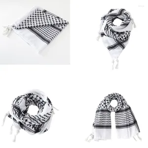 Szaliki Jacquard Shemagh Scalf Soft Oddychający szal arabski dla mężczyzn Kobiety Lekki arabski Dubai Desert Desert Neckscarf