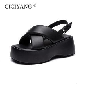 Ciciyang Chunky Sandals Women Women Genuine Outer;